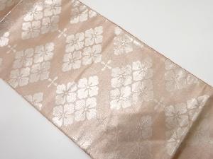 アンティーク　花菱模様織り出し袋帯（着用可）